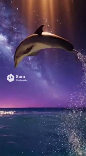 🌟79🌟深い海に浮かぶ光のメッセージ｜Dolphin AI Video