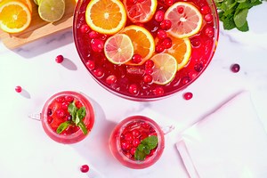 Cranberry Champagne Party Punch | Meatless Makeovers