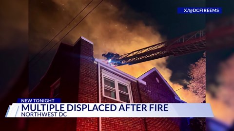 Overnight fire in Northwest DC displaces multiple people