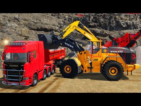 🚧 Massive Mining Project in Farming Simulator 22 | Realistic Excavator & FMX Truck Action | FS22 💥