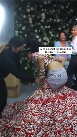 When a smallest Bride wear a havvy lehenga this is the original situation #lehenga #bride #choli