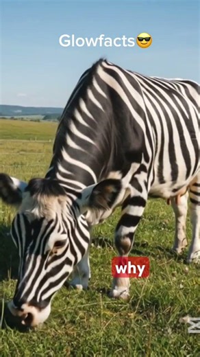 Zebra striped cows!!a surprising transformation #animals #facts