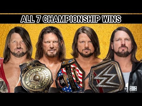 AJ STYLES ALL CHAMPIONSHIP WINS