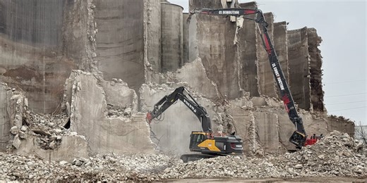 Demolition of Lincoln grain silos continues, clearing path for major redevelopment