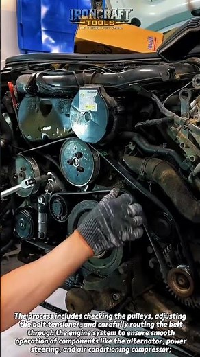 Engine Belt Replacement in Minutes! #Mechanic #CarRepair #AutoFix