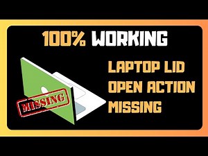 EASY FIX For Laptop Lid Open Action Missing From Power Options In Windows 11