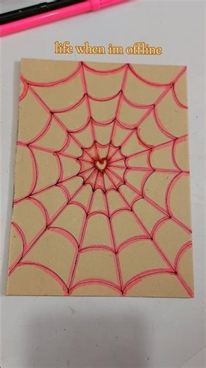 Cute Pink Spider Web 💗🕸️Would you draw this in your diary? ✨
