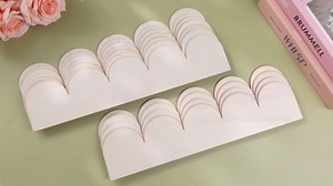 Threehoney 12 Pack Unfinished Scalloped Decorative Wood Trim Scalloped Edge Decorative Wood Molding Cute DIY Moulding Trim for Home Wall Cabinet Shelf and Window Door (15.75 x 3.54 Inch)