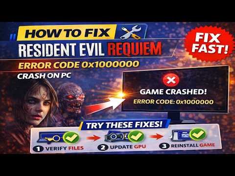 Fix Resident Evil Requiem Error Code 0x1000000 Crash On PC