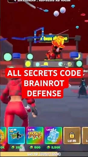 BRAINROT TOWER DEFENSE MAP FORTNITE CREATIVE , ALL SECRETS CODES, UPDATE Admin Abuse, EVENT #shorts