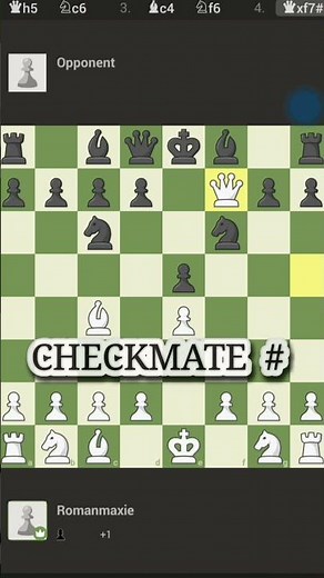 Classic Scholar's Mate Setup (Chess Opening )