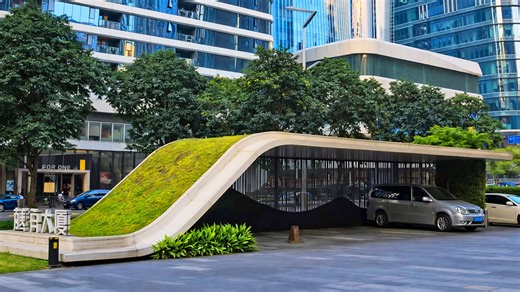 Green roof parking found in China
