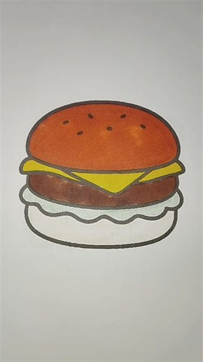 Burger 🍔 Coloring #fyp #coloring#burger