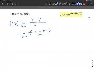Derivative of a constant function