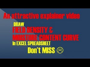 Standard Proctor Test - Optimum Moisture Content - Dry Density Graph Plot on Excel