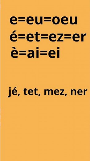 quelle différence entre e, é, è, tu ne le sais pas non? apprends la ici,ecoute et repete