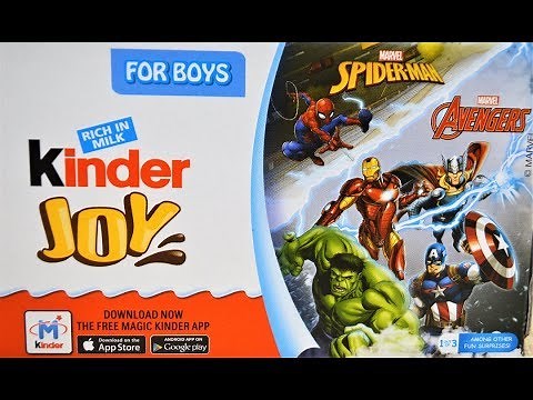 NEW KINDER JOY MARVEL SPIDER MAN AVENGERS EDITION - Unboxing/Unpacking Video