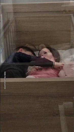Little Boy Helps His Baby Sister Get To Sleep 💕😭