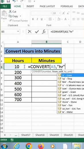 Convert Hours into Minutes in Excel ⏳➡️⏱ | Quick Excel Trick!