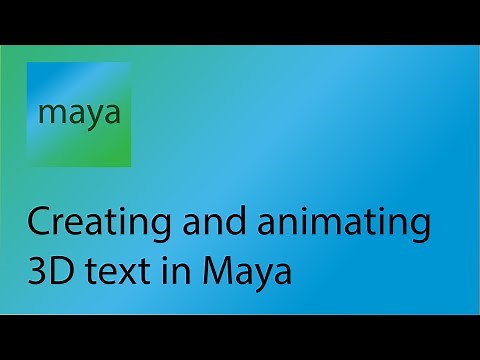 Maya Tutorial 12 - Creating and animating 3D text in Maya