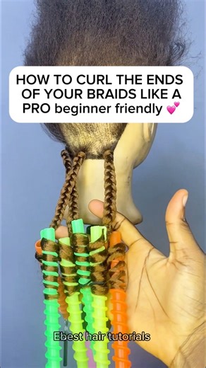 1.5K views · 20 reactions | How to curl the ends of your braids like a pro  beginner friendly #reelsviralシ #reelsfypシ #fyp #hairtutorial #curls | Ebest hair tutorialss | Facebook
