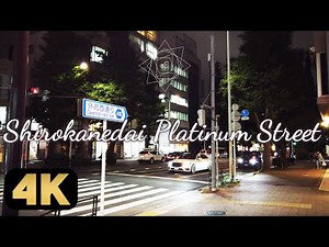 Walking around Platinum Street at Night in Shirokanedai [4K]