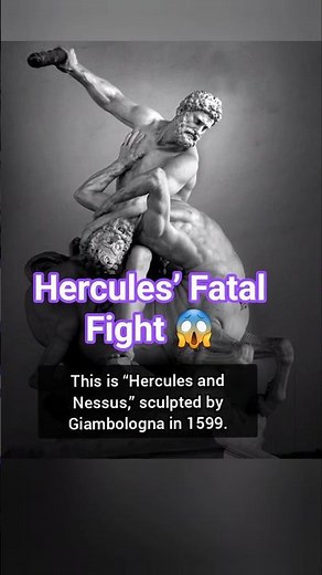The Tragic Fight of Hercules & Nessus in Marble! 😱 #arthistory #sculpture