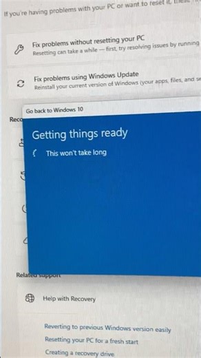 How to go back to windows 10 WARNING ⚠️ IF YOU DO THIS IN ￼ AT LEAST 10 DAYS EVERYTHING WILL BE GONE