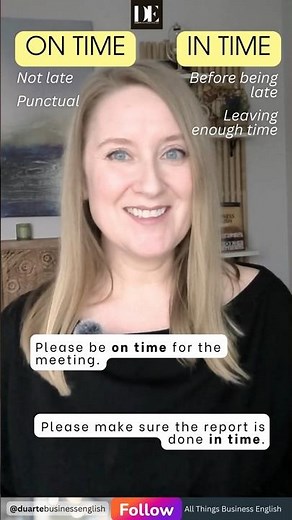 ON TIME vs IN TIME