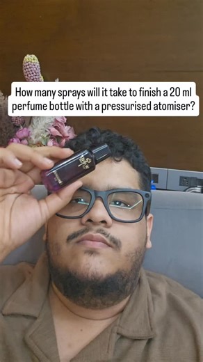 VA on Instagram: "How many sprays will it take to finish a 20 ml perfume bottle with a pressurised atomiser?"
