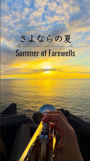 夕焼けの海に響く『さよならの夏』🎺 ジブリ名曲をトランペットで演奏
