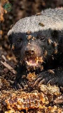 What Happens When a Honey Badger Raids a Beehive? 🐝🦡 #HoneyBadger #Nature #Shorts