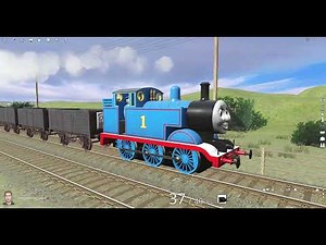 Thomas runs through a short route in trainz 19