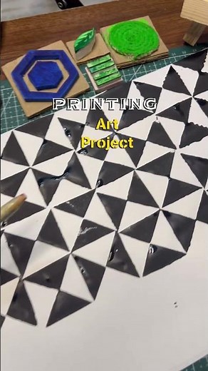 Printing Art Project | Stamp Making Using Cardboard | Easy Printmaking for Students 🎨