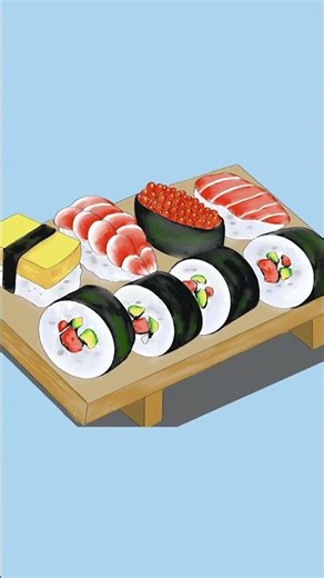 Drawing Sushi (#shorts)