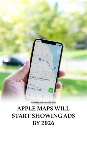 Entrepreneur Authority on Instagram: "Apple Maps is expected to introduce advertisements by 2026, integrating paid spots for businesses like restaurants and gas stations into user directions. This move is aimed at expanding Apple's $100 billion advertising empire. Let us know your thoughts below ⬇️ - Follow @entrepreneurauthority"