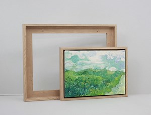 Oak Colour - 22mm Deep Wooden Tray Frame for Canvas. Standard Sizes. Floating Effect. Wooden Tray Frame. Floater Frame for Canvases. - Etsy UK