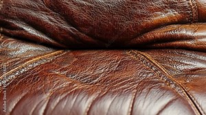 Restoring the Rich Texture of a Worn Leather Couch in a Cozy Living Room Setting