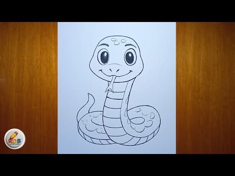 SUPER Easy Snake Drawing for Kids