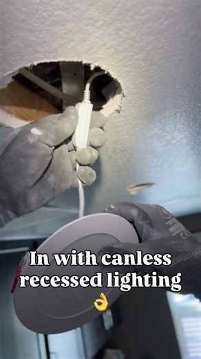 Laundry Room Lighting Upgrade | Canless Recessed Install ⚡️#illectricinc #diy #recessedlighting #fy