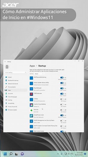 Cómo Administrar Aplicaciones de Inicio en #Windows11