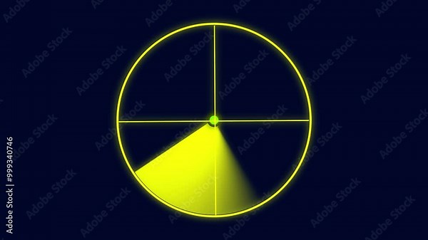 radar HUD screen animation, Digital technology radar screen animated