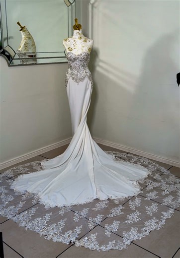 Stunning Beaded Wedding Dress Creation for Bride Ashleigh