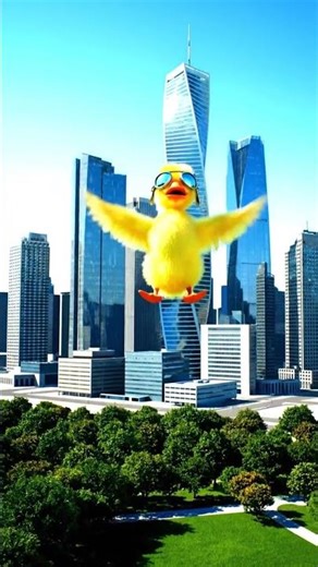 The colorful flying duck is very beautiful. #animation #duck #funny #3danimation #shorts