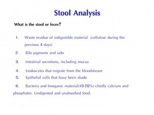 Stool Analysis - SlideServe