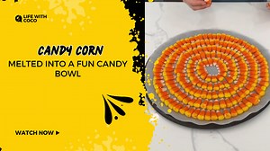 Candy Corn Melted into a Fun Candy Bowl