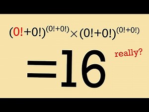 Is this true: (0!+0!)^(0!+0!)x(0!+0!)^(0!+0!)=16? Reddit math problem
