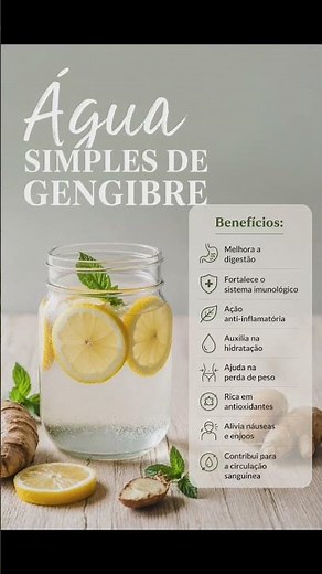 🍋 ÁGUA DE GENGIBRE: O “UPGRADE” NATURAL DA SUA ÁGUA!