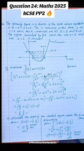 852 reactions · 40 shares | Question 24:Maths 2025 KCSE PP2 #onlinemathematics #mwalimuwamaths #followersreelsfypシ゚viralシfypシ゚viralシalシ | Mwalimu Wa Maths | Facebook
