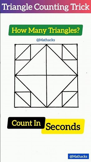 Triangle Counting Reasoning | Fast Triangle Counting Trick #mathstricks